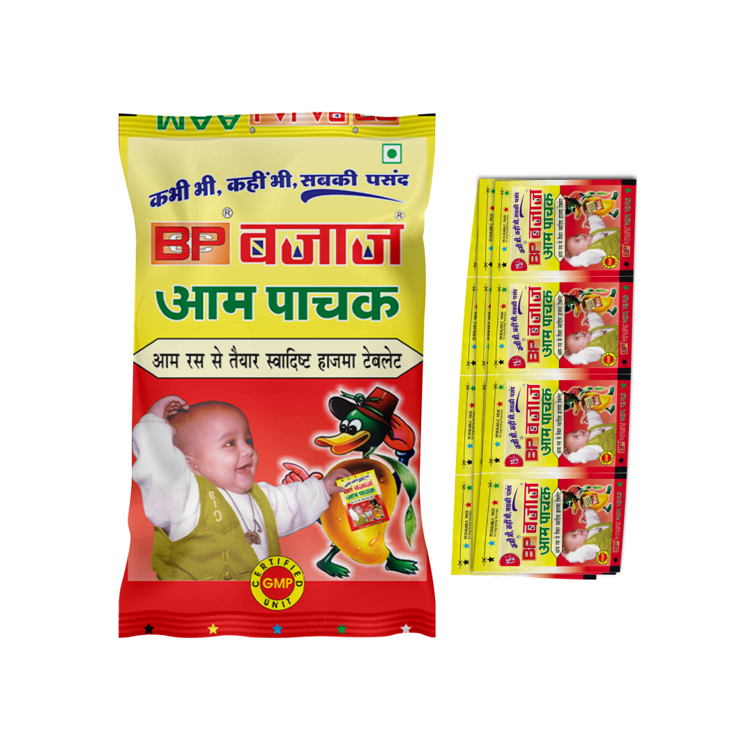 BCP Bajaj Aam Pachak - Resealable 3 Pack Combo - 100% natural Indian digestive by BCP Bajaj