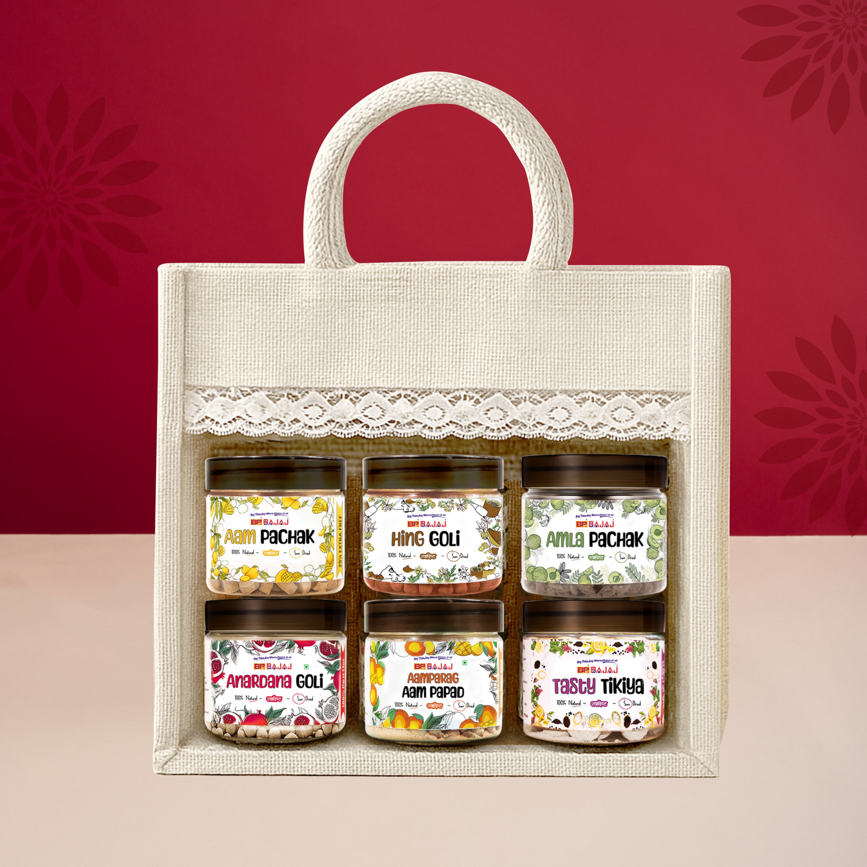 Mukhwas Magic Jute hamper - 100% natural Indian digestive by BCP Bajaj