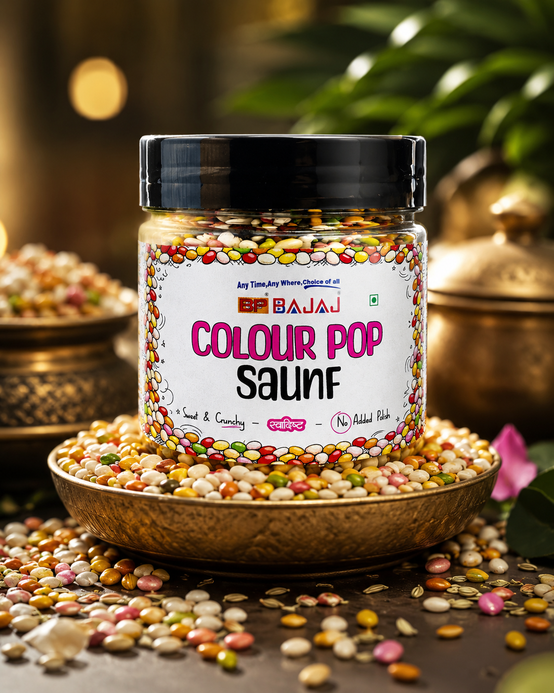 BCP Bajaj Colour Pop Saunf - Pack of 2 - 100% natural Indian digestive by BCP Bajaj