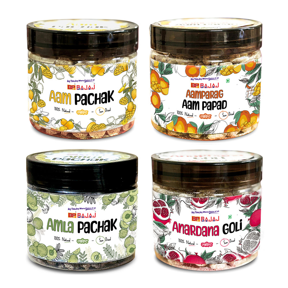 Flavor Fiesta- Anardana Goli, Aam Pachak, Amla Pachak, Aampapad - 100% natural Indian digestive by BCP Bajaj