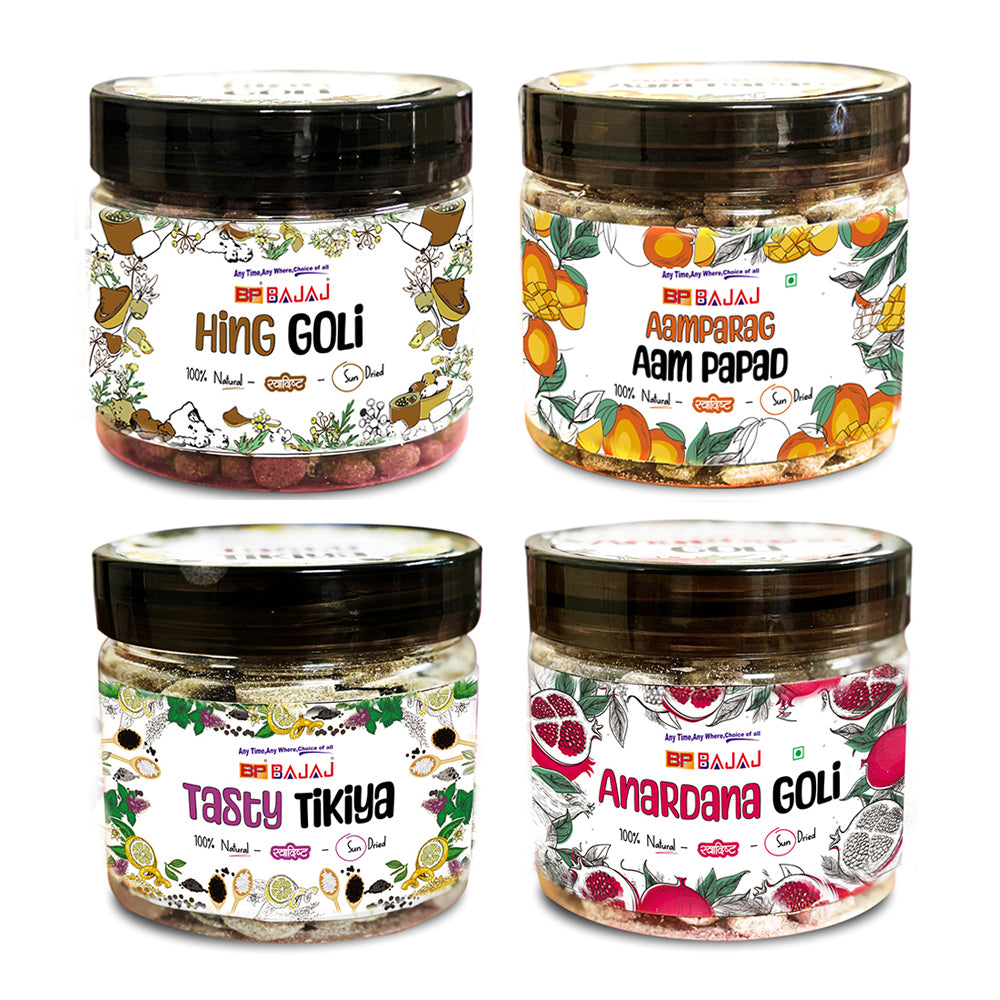 Flavor Fiesta- Aampapad, Hing Goli, Anardana Goli, Tasty Tikiya - 100% natural Indian digestive by BCP Bajaj