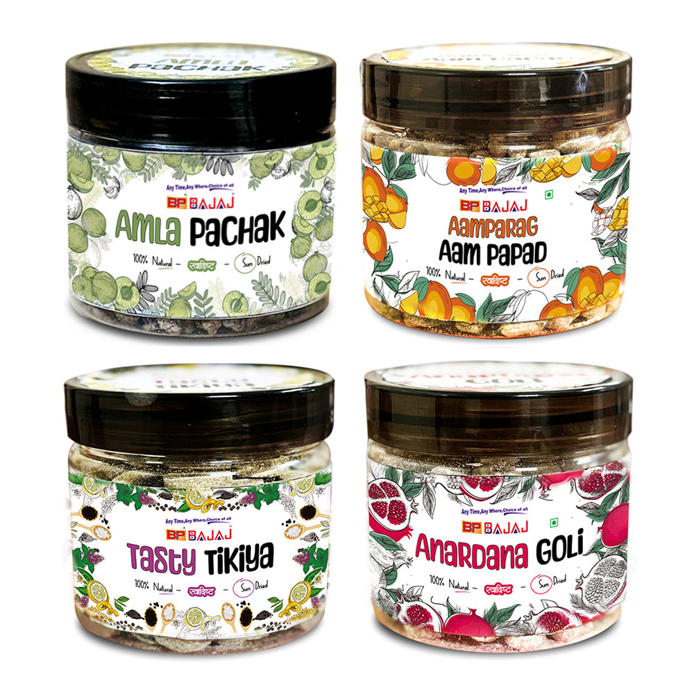 Flavor Fiesta- Anardana Goli, Aampapad, Tasty Tikiya, Amla Pachak - 100% natural Indian digestive by BCP Bajaj