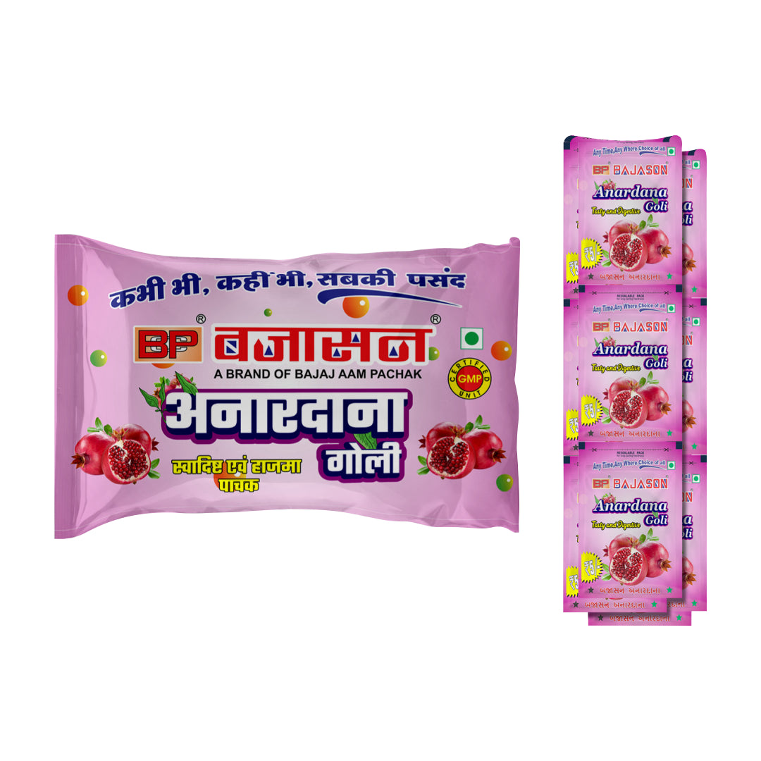 BCP Bajaj Anardana Goli - Resealable 3 Pack Combo - 100% natural Indian digestive by BCP Bajaj